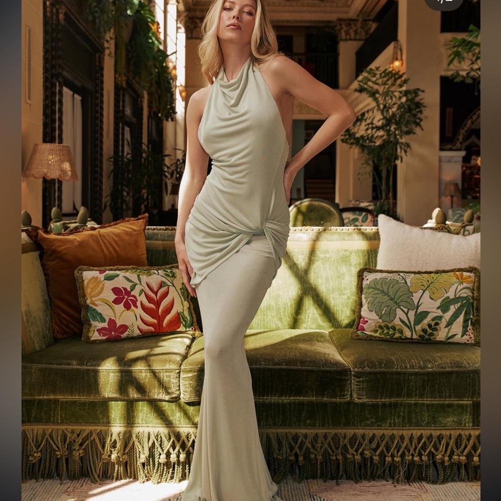 KATIE MAY Leyla Gown in Sage
